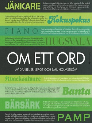 cover image of Om ett ord